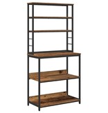 VidaXL Keukenplank Oud Hout 80 x 40 x 168 cm Bewerkt hout