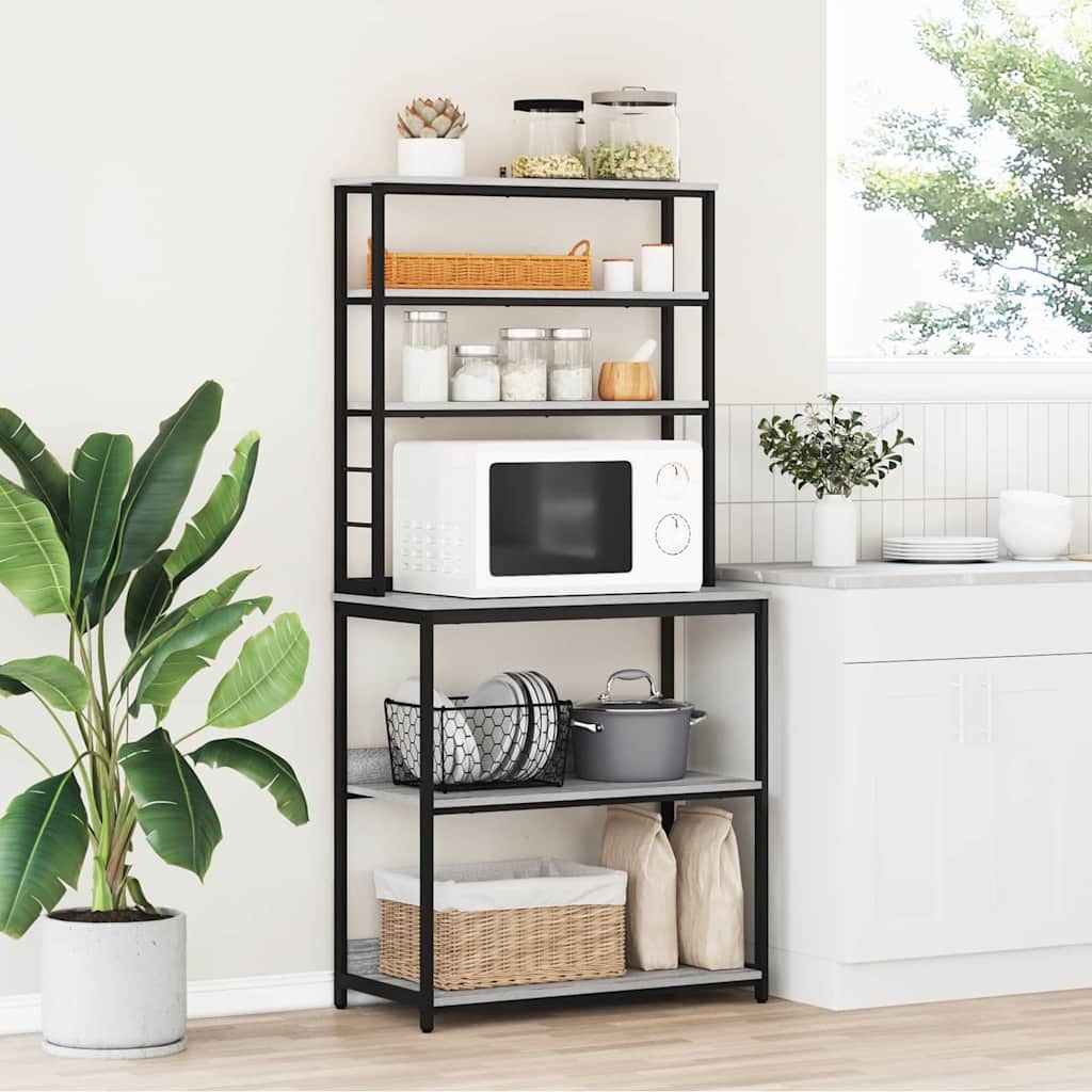 VidaXL Keukenplank Grijs Sonoma 80 x 40 x 168 cm Bewerkt hout