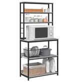 VidaXL Keukenplank Grijs Sonoma 80 x 40 x 168 cm Bewerkt hout