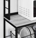 VidaXL Keukenplank Grijs Sonoma 80 x 40 x 168 cm Bewerkt hout