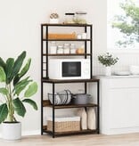 VidaXL Keukenplank Gerookt eiken 80 x 40 x 168 cm Bewerkt hout