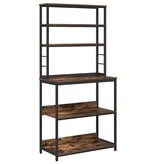 VidaXL Keukenplank Gerookt eiken 80 x 40 x 168 cm Bewerkt hout