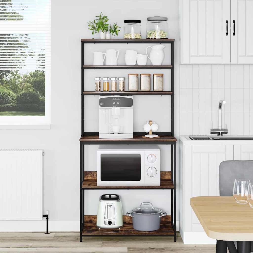 VidaXL Keukenplank Gerookt eiken 80 x 40 x 168 cm Bewerkt hout