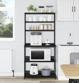 VidaXL Keukenplank Zwart Eiken 80 x 40 x 168 cm Bewerkt hout