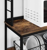 VidaXL Keukenplank Gerookt eiken 60 x 40 x 168 cm Bewerkt hout