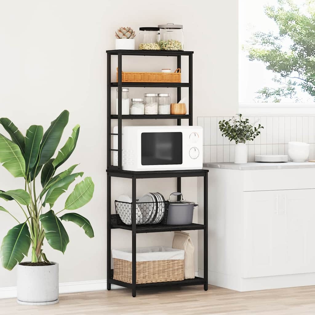 VidaXL Keukenplank Zwart Eiken 60 x 40 x 168 cm Bewerkt hout