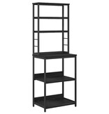 VidaXL Keukenplank Zwart Eiken 60 x 40 x 168 cm Bewerkt hout