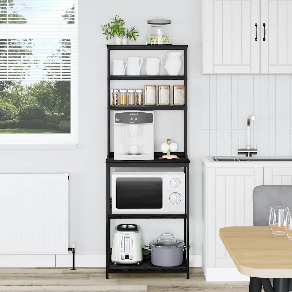 VidaXL Keukenplank Zwart Eiken 60 x 40 x 168 cm Bewerkt hout