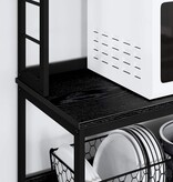 VidaXL Keukenplank Zwart Eiken 60 x 40 x 168 cm Bewerkt hout