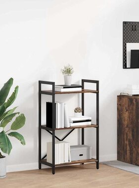 VidaXL Boekenkast Gerookt eiken 56 x 34 x 96 cm Bewerkt hout