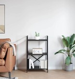 VidaXL Boekenkast Zwart Eiken 56 x 34 x 96 cm Bewerkt hout