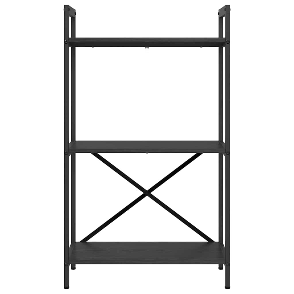 VidaXL Boekenkast Zwart Eiken 56 x 34 x 96 cm Bewerkt hout