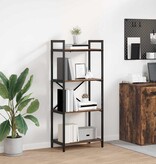 VidaXL Boekenkast Gerookt eiken 56 x 34 x 133,5 cm Bewerkt hout