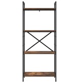 VidaXL Boekenkast Gerookt eiken 56 x 34 x 133,5 cm Bewerkt hout