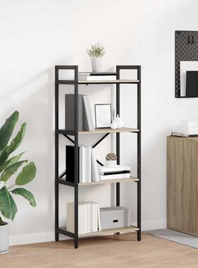 VidaXL Boekenkast Sonoma Eiken 56 x 34 x 133,5 cm Bewerkt hout