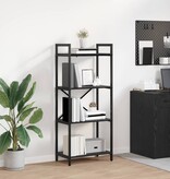 VidaXL Boekenkast Zwart Eiken 56 x 34 x 133,5 cm Bewerkt hout