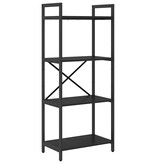 VidaXL Boekenkast Zwart Eiken 56 x 34 x 133,5 cm Bewerkt hout