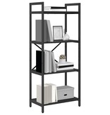 VidaXL Boekenkast Zwart Eiken 56 x 34 x 133,5 cm Bewerkt hout