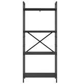 VidaXL Boekenkast Zwart Eiken 56 x 34 x 133,5 cm Bewerkt hout