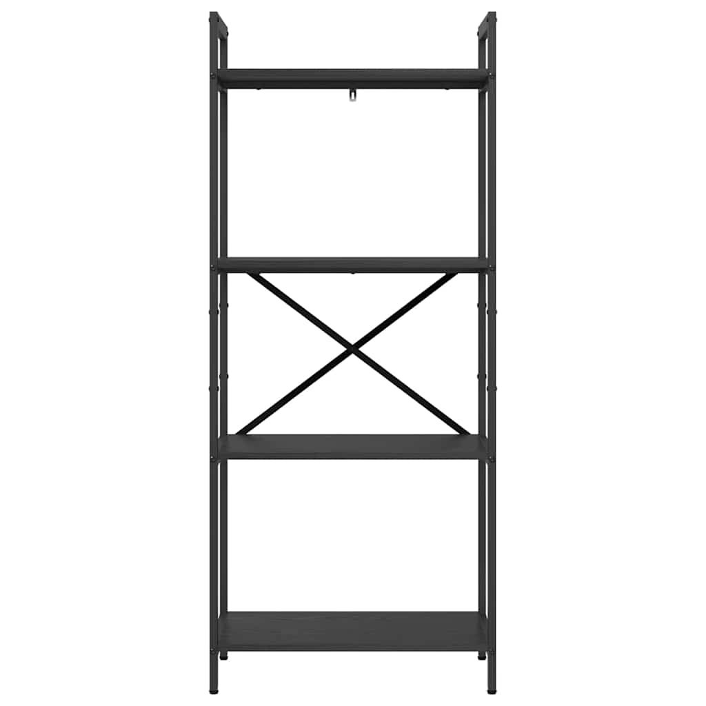 VidaXL Boekenkast Zwart Eiken 56 x 34 x 133,5 cm Bewerkt hout