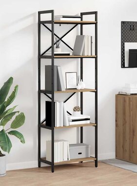 VidaXL Boekenkast Artisan Eiken 56 x 34 x 171 cm Bewerkt hout