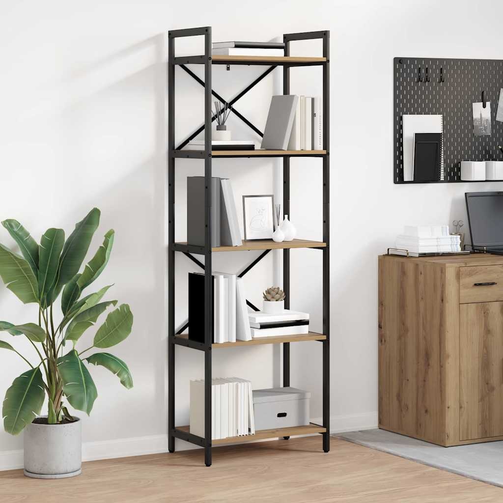 VidaXL Boekenkast Artisan Eiken 56 x 34 x 171 cm Bewerkt hout