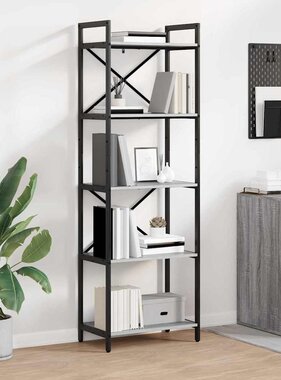 VidaXL Boekenkast Grijs Sonoma 56 x 34 x 171 cm Bewerkt hout