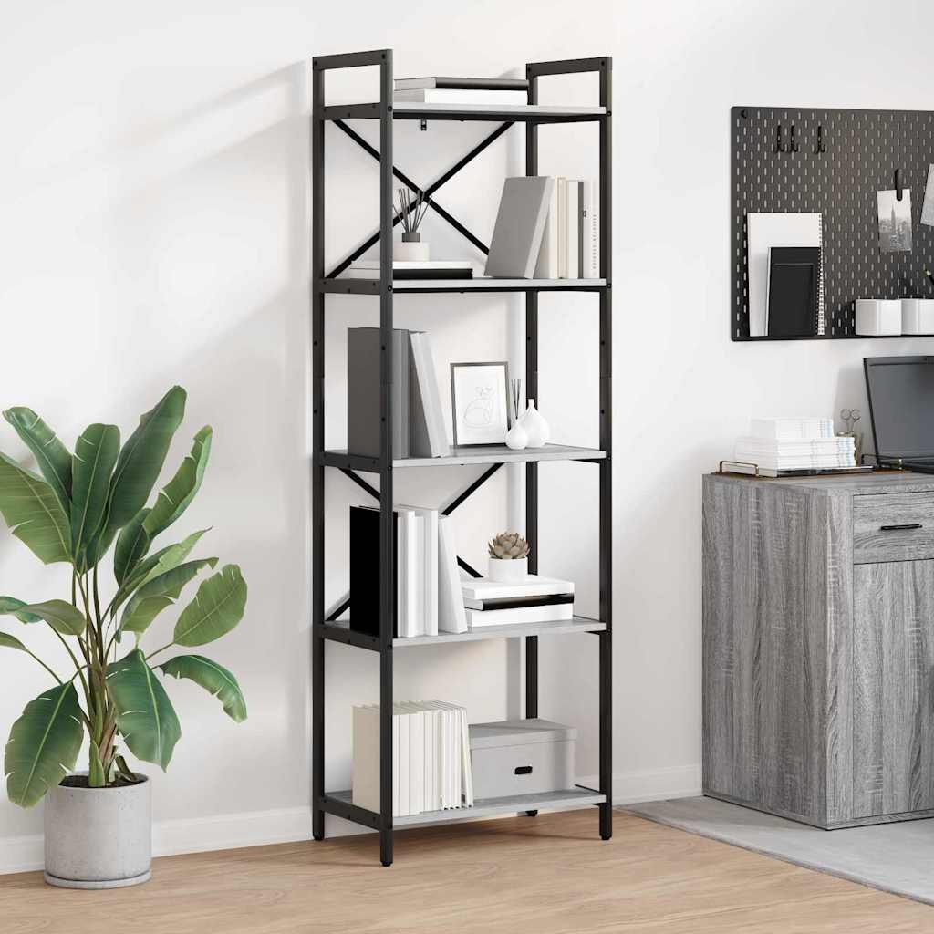 VidaXL Boekenkast Grijs Sonoma 56 x 34 x 171 cm Bewerkt hout