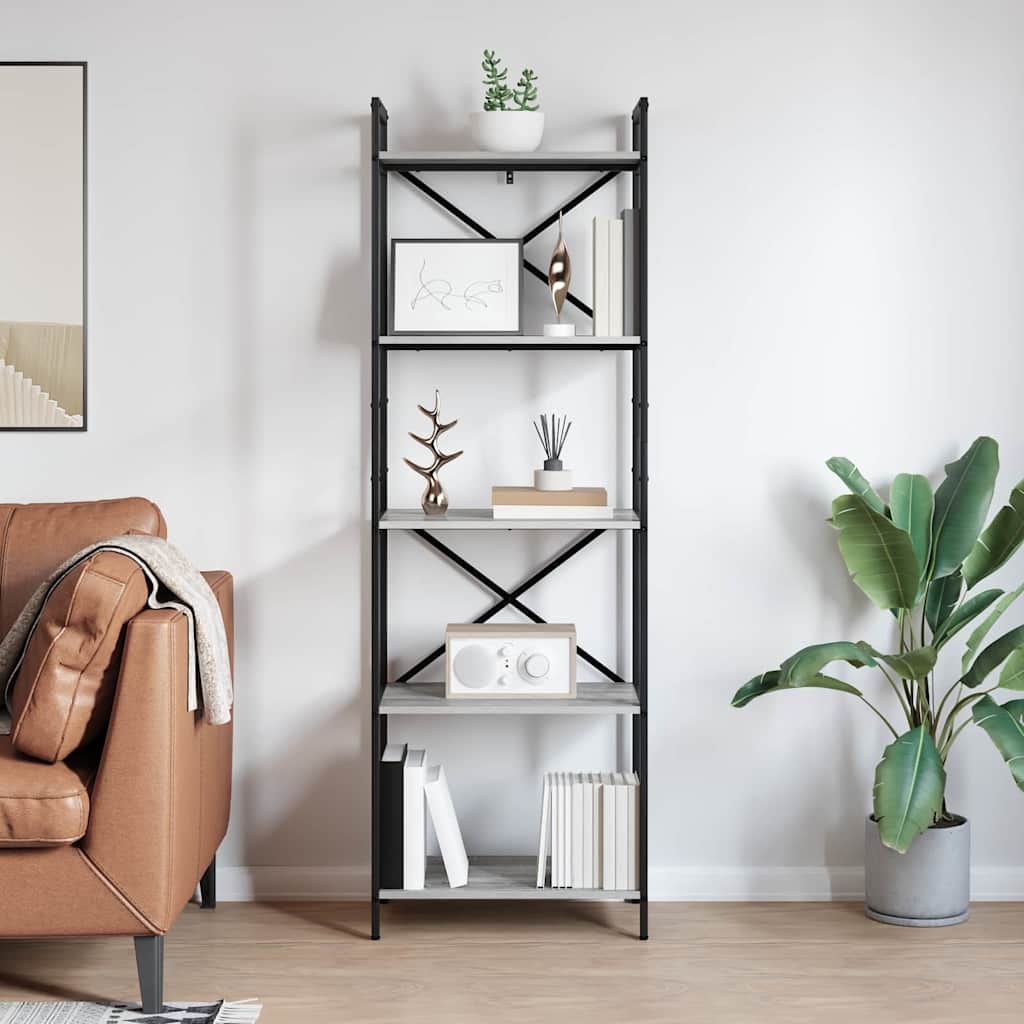 VidaXL Boekenkast Grijs Sonoma 56 x 34 x 171 cm Bewerkt hout