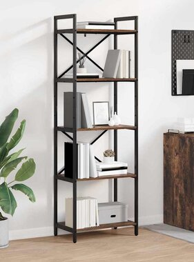 VidaXL Boekenkast Gerookt eiken 56 x 34 x 171 cm Bewerkt hout