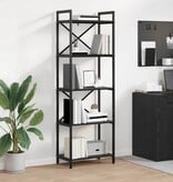 VidaXL Boekenkast Zwart Eiken 56 x 34 x 171 cm Bewerkt hout