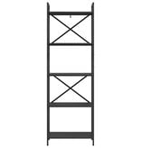 VidaXL Boekenkast Zwart Eiken 56 x 34 x 171 cm Bewerkt hout