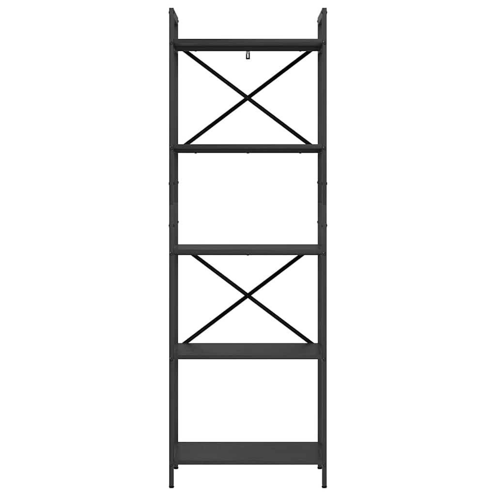 VidaXL Boekenkast Zwart Eiken 56 x 34 x 171 cm Bewerkt hout