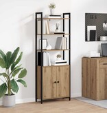 VidaXL Boekenkast Artisan Eiken 60 x 24 x 161 cm Bewerkt hout