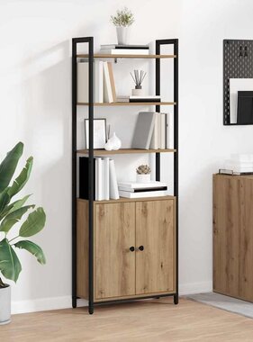 VidaXL Boekenkast Artisan Eiken 60 x 24 x 161 cm Bewerkt hout