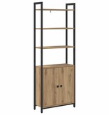 VidaXL Boekenkast Artisan Eiken 60 x 24 x 161 cm Bewerkt hout