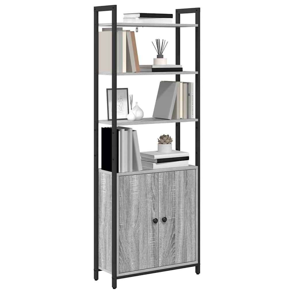 VidaXL Boekenkast Grijs Sonoma 60 x 24 x 161 cm Bewerkt hout