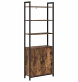 VidaXL Boekenkast Gerookt eiken 60 x 24 x 161 cm Bewerkt hout