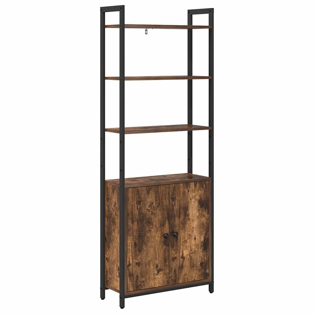 VidaXL Boekenkast Gerookt eiken 60 x 24 x 161 cm Bewerkt hout