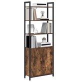 VidaXL Boekenkast Gerookt eiken 60 x 24 x 161 cm Bewerkt hout