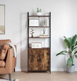 VidaXL Boekenkast Gerookt eiken 60 x 24 x 161 cm Bewerkt hout