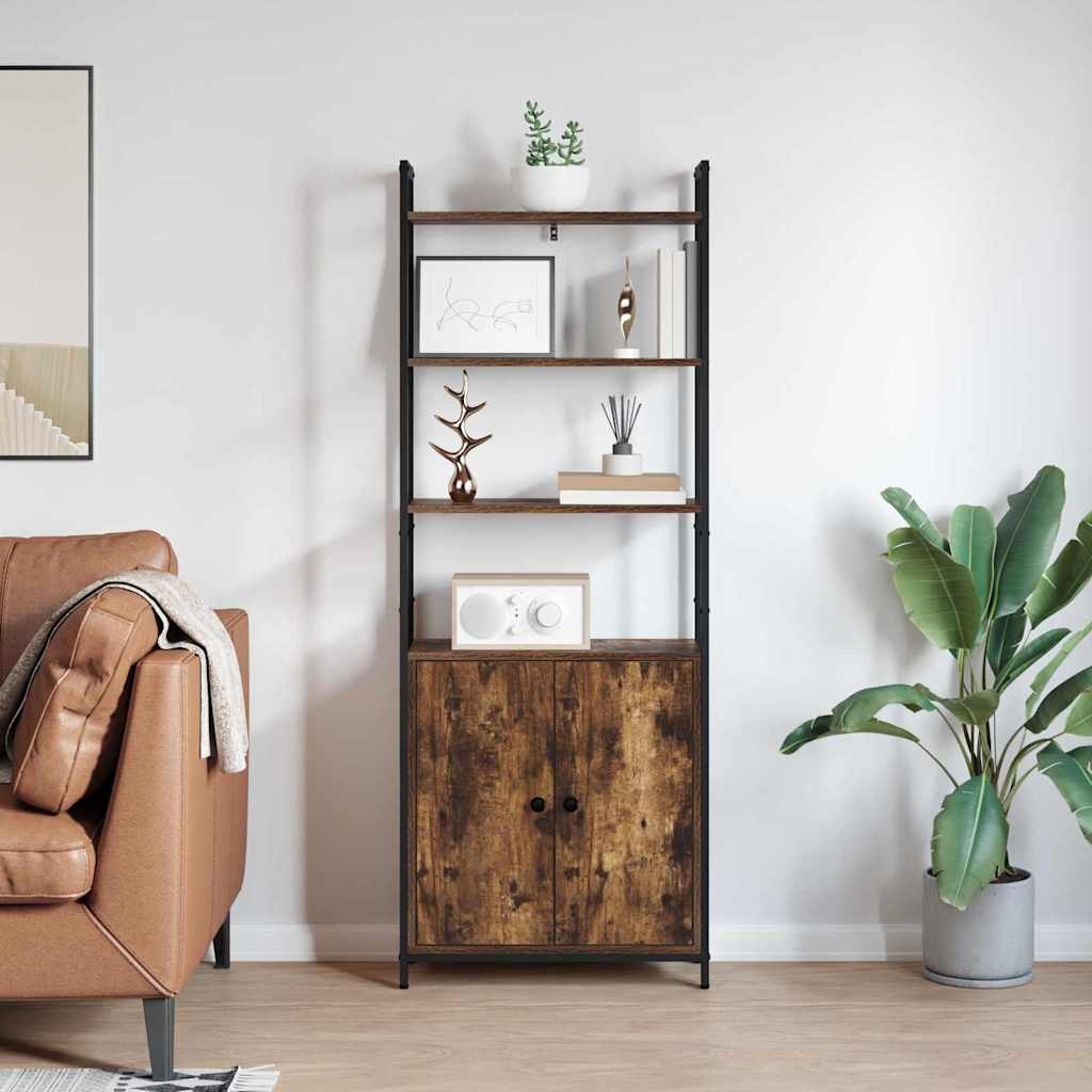 VidaXL Boekenkast Gerookt eiken 60 x 24 x 161 cm Bewerkt hout