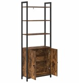 VidaXL Boekenkast Gerookt eiken 60 x 24 x 161 cm Bewerkt hout
