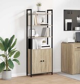 VidaXL Boekenkast Sonoma Eiken 60 x 24 x 161 cm Bewerkt hout