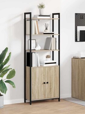VidaXL Boekenkast Sonoma Eiken 60 x 24 x 161 cm Bewerkt hout