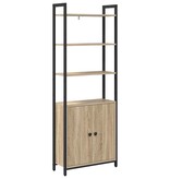 VidaXL Boekenkast Sonoma Eiken 60 x 24 x 161 cm Bewerkt hout