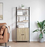 VidaXL Boekenkast Sonoma Eiken 60 x 24 x 161 cm Bewerkt hout