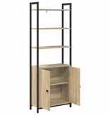 VidaXL Boekenkast Sonoma Eiken 60 x 24 x 161 cm Bewerkt hout