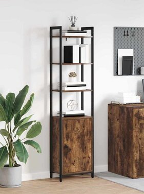 VidaXL Boekenkast Gerookt eiken 40 x 24 x 161 cm Bewerkt hout