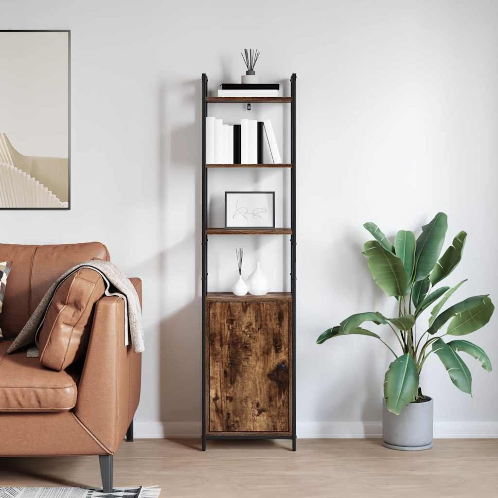 VidaXL Boekenkast Gerookt eiken 40 x 24 x 161 cm Bewerkt hout